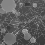 Differential Association Theory (Sutherland) Abstract network visualization representing social interactions and connections central to differential association theory